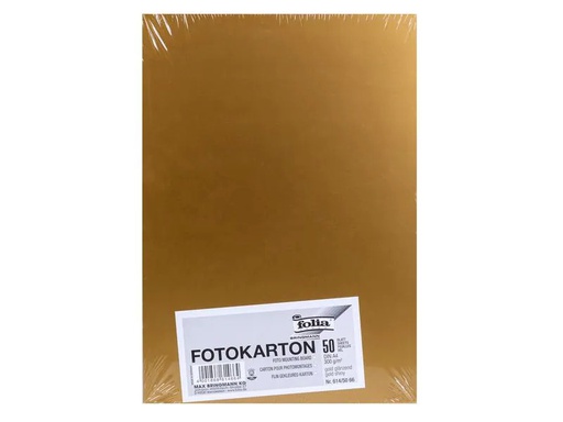 [90081208 1098877] Folia Fotokarton A4, 300 g/m², 50 Blatt, Gold glänzend