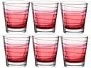 Leonardo Trinkglas Vario Struttura 250 ml, 6 Stück, Rot
