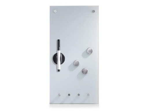 [90081412 600526] Zeller Present Magnethaftendes Glassboard 20 cm x 40 cm, Weiss