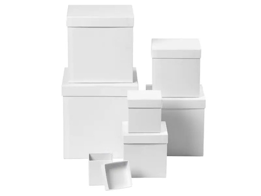 [90081546 655115] Creativ Company Papp-Schachtel 7,5-20 cm 7 Stück