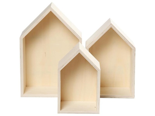 [90081702 656860] Creativ Company Holzartikel Wandregal, Haus