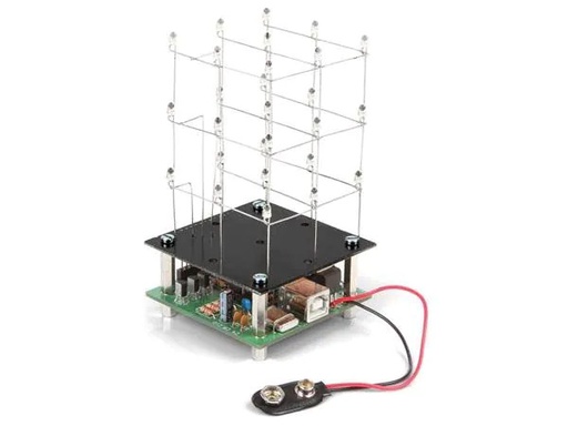 [90081732 1138636] Whadda Bausatz 3D LED-Würfel 3 x 3 x 3