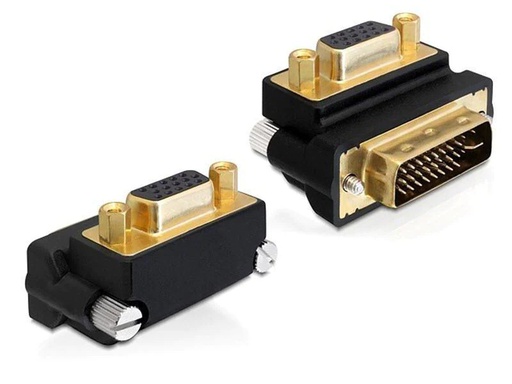[90081807 175961] Delock Winkeladapter 270°, m-f DVI-I - VGA