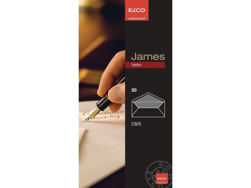 [90081837 863339] ELCO Couvert James Velin C6/5 ohne Fenster, 20 Stück