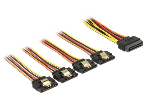 [90081861 675278] Delock Stromkabel SATA - 4x SATA 15 cm