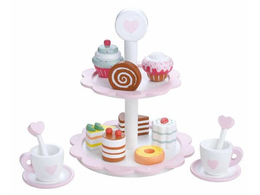 [90081885 886571] Spielba Holzspielwaren Spiel-Lebensmittel Etagere mit Patisserie