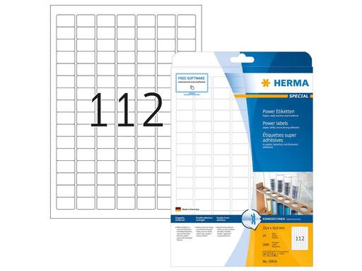 [90081954 1060658] HERMA Universal-Etiketten Power 10916 25.4 x 16.9 mm