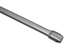 Gardinia Vorhangstange flachoval, 40 - 65 cm 2 Stück, Silber
