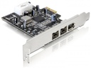 Delock PCI-Express-Karte FireWire- 2x FW B + 1x FW A