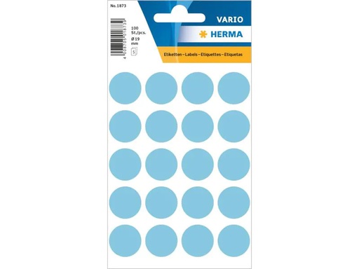 [90082408 1093045] Herma Stickers Klebepunkte Vario Ø 19 mm, Blau