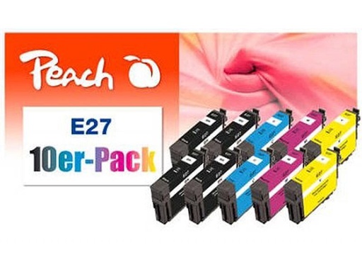 [90082424 1096853] Peach Tinte Epson Nr. 27 4x BK, je 2x C,M,Y