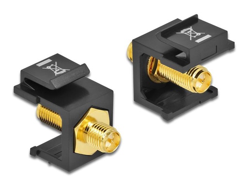 [90082441 1192236] Delock Keystone-Modul RP-SMA Buchse auf RP-SMA Buchse 50 Ω