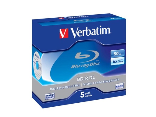 [90082519 160097] Verbatim BD-R 50 GB, Jewelcase (5 Stück)