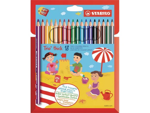 [90082715 576080] STABILO Farbstifte Trio dick 18 Stück