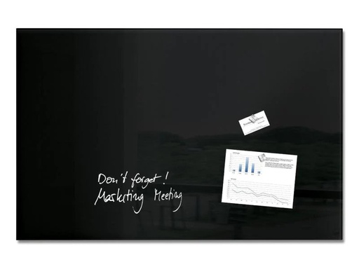 [90082927 295492] Sigel Magnethaftendes Glassboard artverum 65 cm x 100 cm, Schwarz