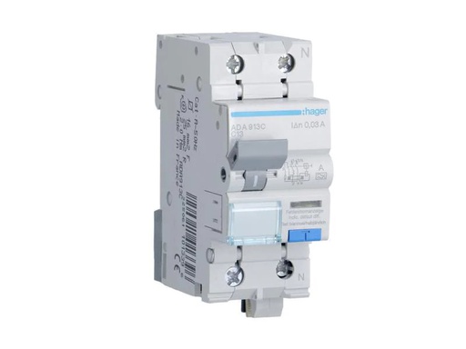 [90082969 889151] Hager FI / LS 1P+N 6kA C-13A 30mA A
