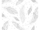 URSUS Zauberpapier 250 g/m2 10 Blatt, Weiss, Federn
