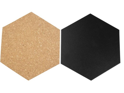 [90083160 734817] Securit Comboboard Silhouette Hexagon 7Stk. + Kreidetafel, Set