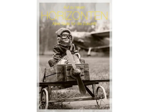 [90083279 959026] ABC Abschiedskarte Flieger