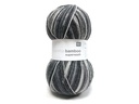 Rico Design Wolle Bamboo für Socken 4-fädig, 100 g, Anthrazit