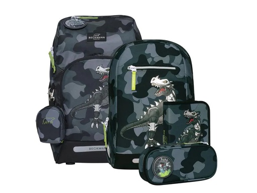 [90083351 1174118] Beckmann Schulrucksack-Set Active Air Flx Camo Rex 6-teilig