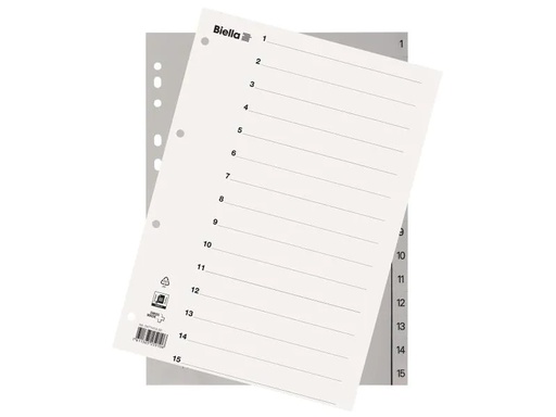 [90083422 1031460] Biella Register A4 1-15 mit Indexblatt