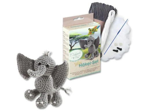[90083582 429228] Folia Häkelset Mini Elefant