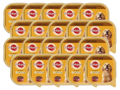 [90083602 564159] Pedigree Nassfutter Adult mit Truthahn &amp; Huhn, 20 x 300 g