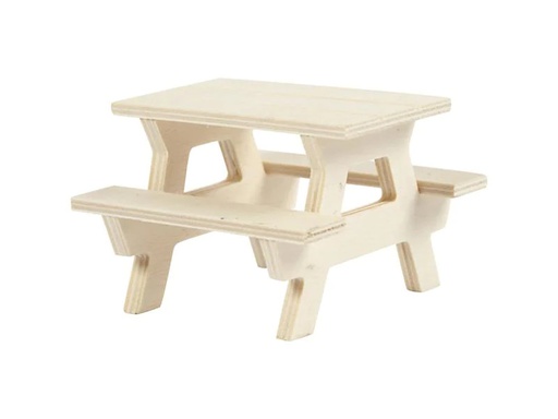 [90083712 1060294] Creativ Company Mini-Möbel Picknick-Tisch mit Bank 1 Stück