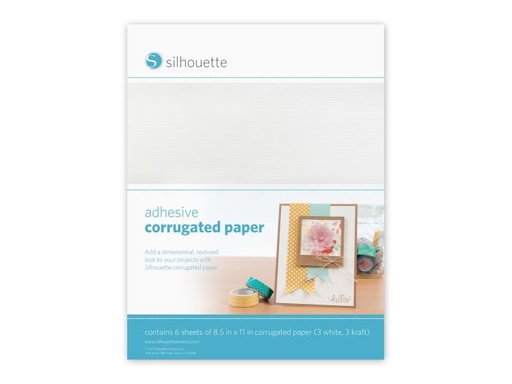 [90083719 281329] Silhouette Wellpapier corrugated paper Weiss