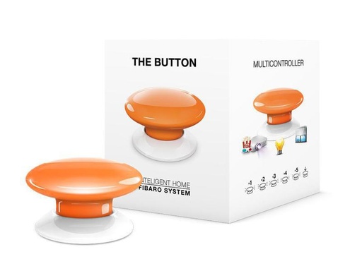 [90083763 468911] Fibaro Funk-Wandsender Z-Wave Button Orange