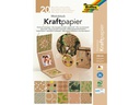 Folia Kraftpapier Motivblock, A4, 20 Blatt Braun