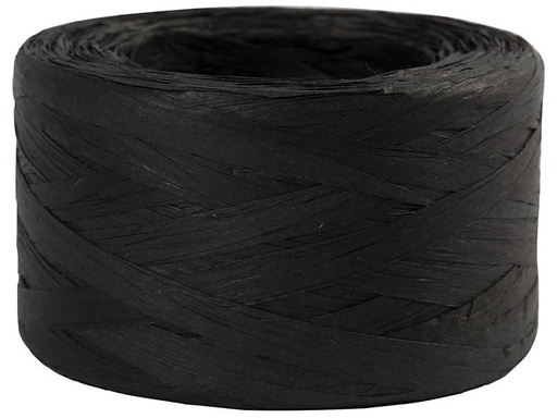 [90083882 1140055] Creativ Company Geschenkband Raffiabast 8 mm x 100 m, Schwarz