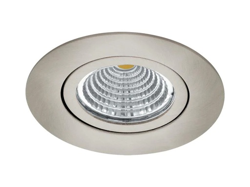 [90084117 993338] EGLO Leuchten Einbauspot Saliceto 1 Rund 1x 6 W 2700 K, Nickel-matt