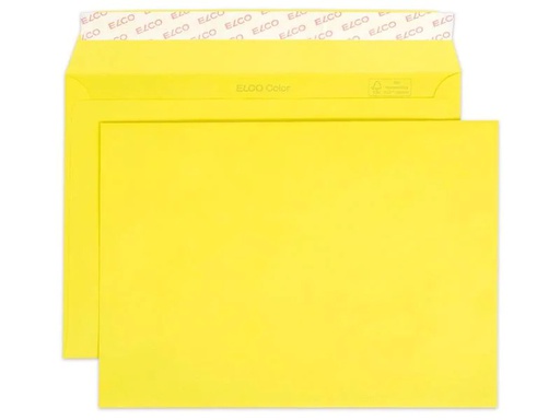 [90084201 1132490] ELCO Couvert Color C5, Keine Fenster, 25 Stück, Gelb