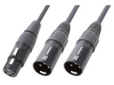 PD Connex XLR-Kabel XLRf - 2 XLRm 0.5 m, Schwarz