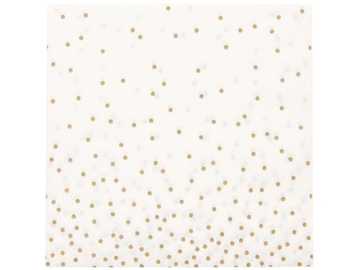 [90084615 1167138] Rico Design Papierservietten 33 cm x 33 cm, 20 Stück, Gold/Weiss