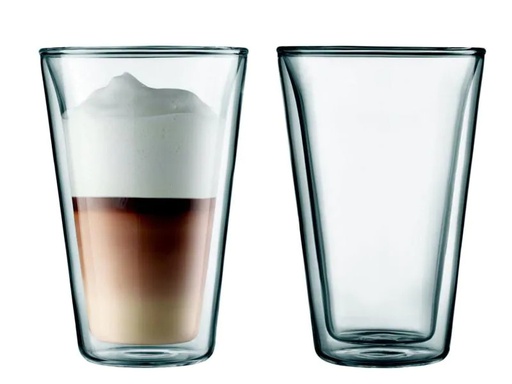 [90084682 357281] Bodum Thermobecher Canteen 400 ml, 2 Stück, Transparent