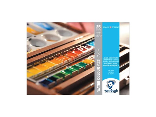 [90084761 1137146] Van Gogh Aquarellblock Postkarten, A6, 25 Stück, Weiss