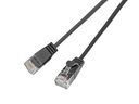 SLIM Slimpatchkabel RJ-45 - RJ-45, Cat 6, UTP, 1.5 m, Schwarz