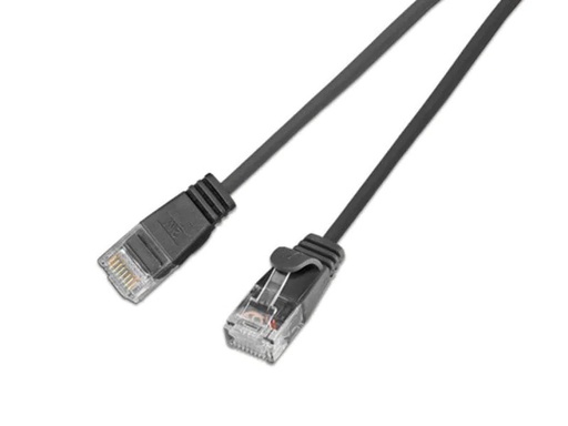 [90084768 353739] SLIM Slimpatchkabel RJ-45 - RJ-45, Cat 6, UTP, 1.5 m, Schwarz