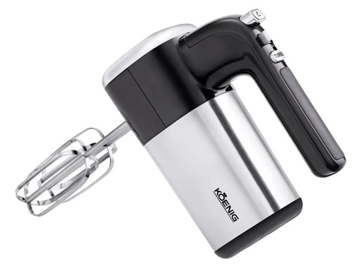 [90084864 469031] Koenig Handmixer Steel Line Schwarz/Silber