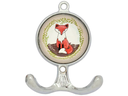 Tranquillo Wandhaken Fuchs, 2-fach, Metall/Glas