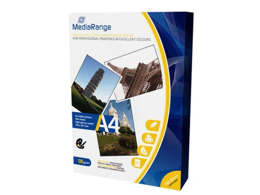 [90084913 424506] MediaRange Fotopapier A4 135 g/m² 100 Stück
