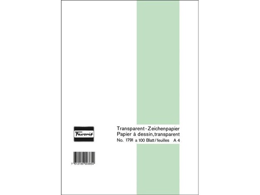 [90084934 1211641] Favorit Zeichenpapier 65 g, 21 x 29.7 cm, 100 Blatt, Transparent