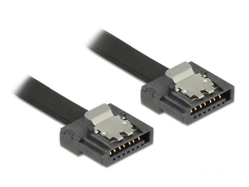 [90085089 391922] Delock SATA3-Kabel schwarz, Clip, flexibel, 30 cm