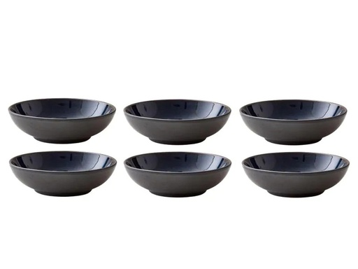 [90085183 1015152] Bitz Suppen- &amp; Pastateller Ø 20 cm, 6 Stück, Schwarz/Dunkelblau