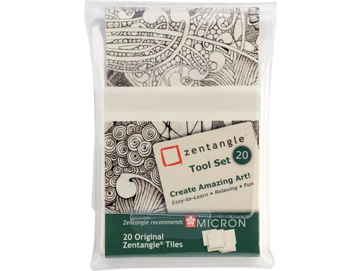[90085254 1159944] Sakura Malkarten Zentangle Tool Set 8.9 x 8.9 cm, 20 Kacheln