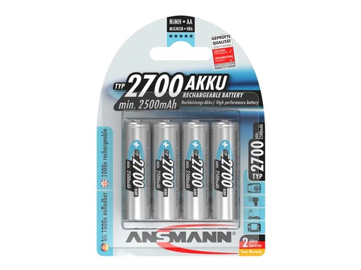 [90085323 1120985] Ansmann Akku 4x AA Typ 2700 2500 mAh