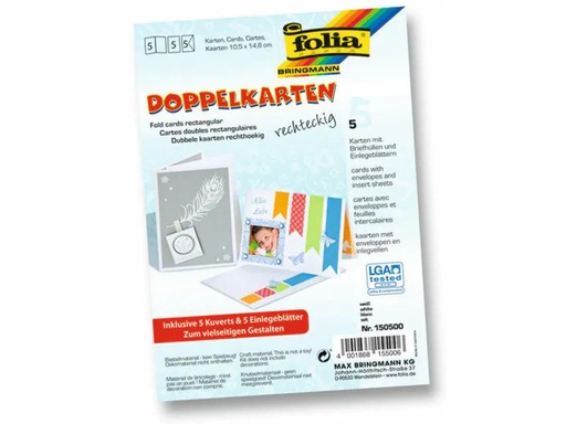 [90085578 565739] Folia Blankokarte 220 g/m² rechteckig Weiss